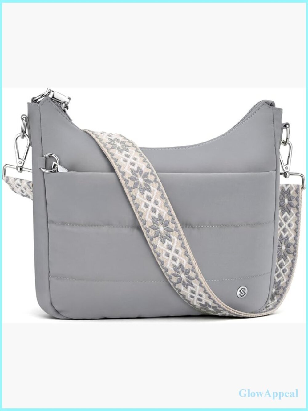 Anti Theft Quilted Puffer Crossbody Hobo Bag with Wallet RFID Blocking